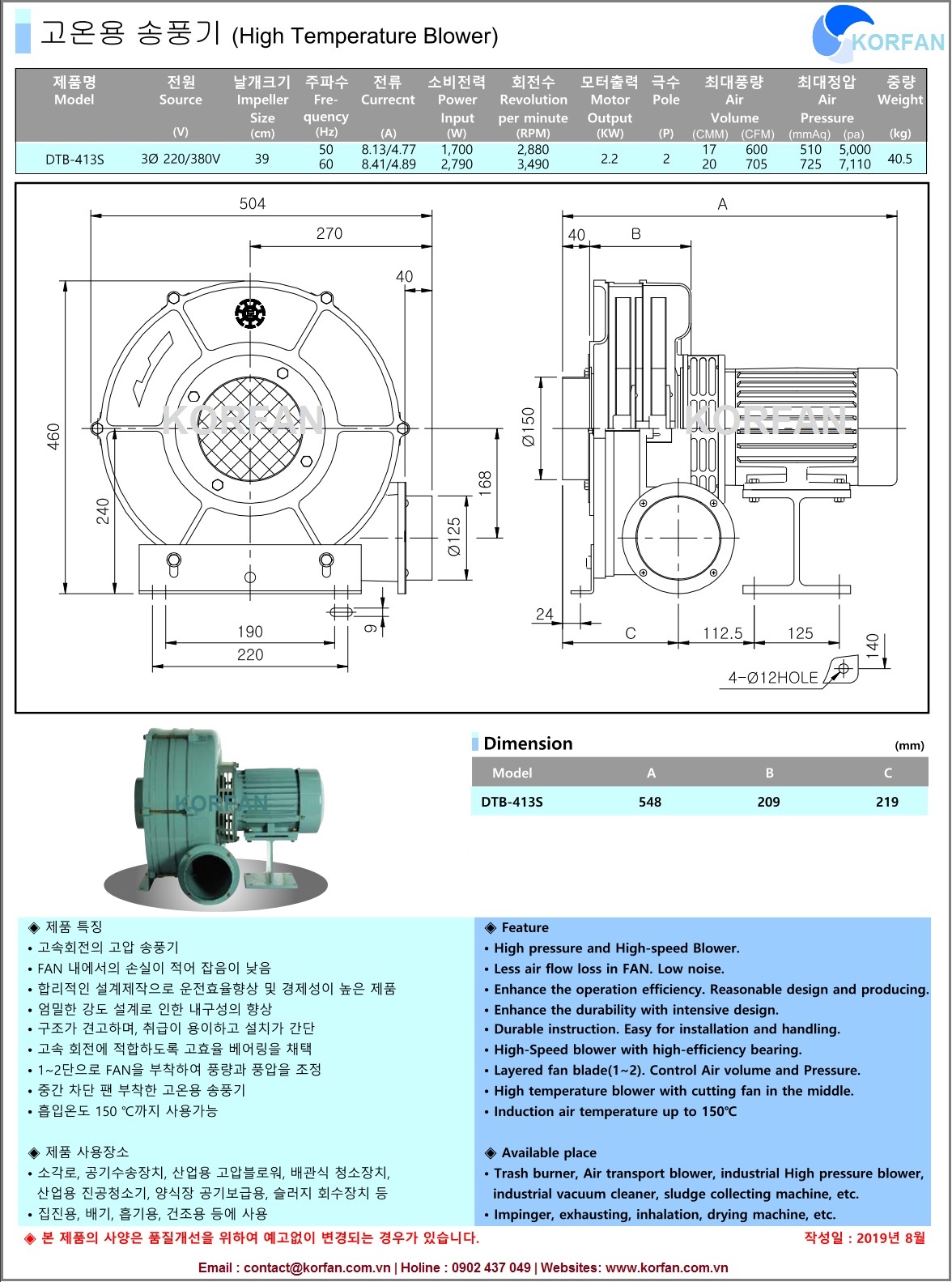 KORFAN-DTB-413S