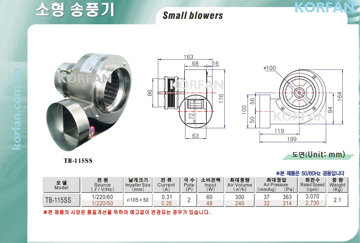 KORFAN - ban ve TB-115SS