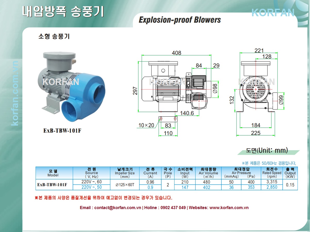 KORFAN-ExB-TBW-101F